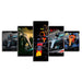 The Sports Cars Collection 5 Piece HD Multi Panel Canvas Wall Art Frame - Original Frame