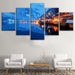 Austrian Lake 5 Piece HD Multi Panel Canvas Wall Art Frame - Original Frame