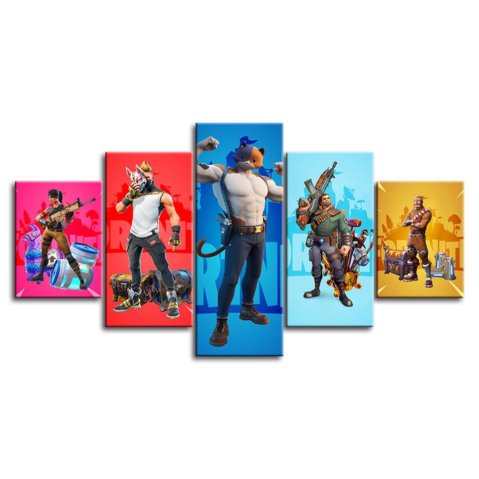 Epic Heroes Five-Panel Canvas Art – Original Frame