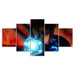 Spriggan Blue Light Concert 5 Piece Canvas Wall Art Frame - Original Frame