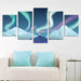 Aurora Lighthouse 5 Piece HD Multi Panel Canvas Wall Art Frame - Original Frame