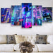 Cyberpunk 5 Piece HD Multi Panel Canvas Wall Art Frame - Original Frame