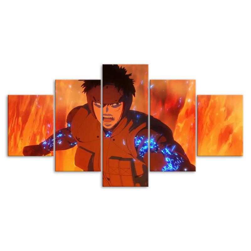 Fighting Super Hero 5 Piece HD Multi Panel Canvas Frames - Original Frame