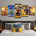 One Piece Manga 5 Piece HD Multi Panel Canvas Wall Art Frame - Original Frame