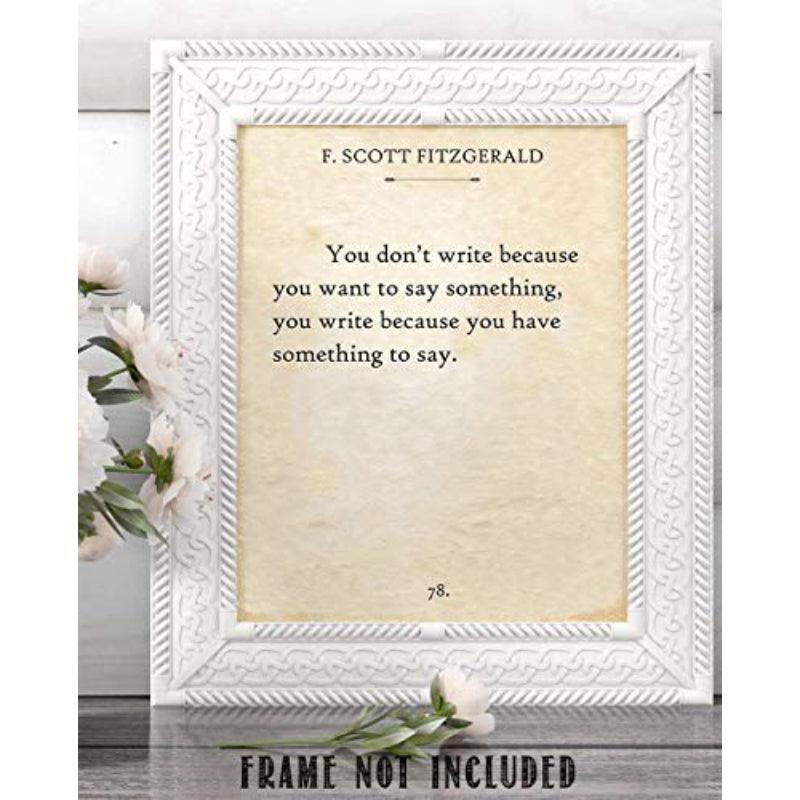 Quotes Book Page Wall Art Print - Original Frame