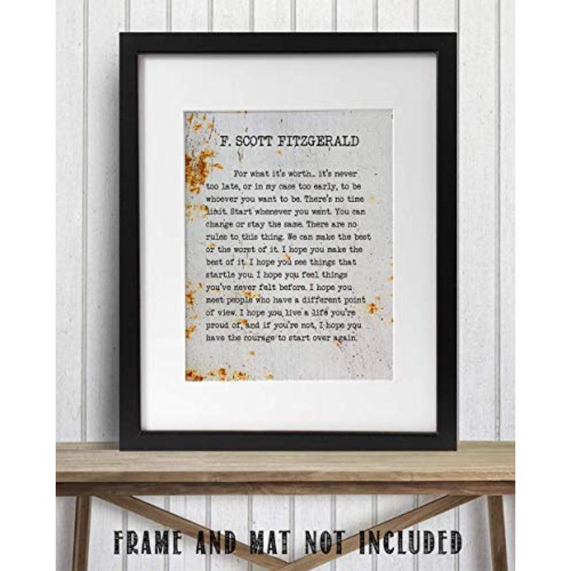 Quotes Book Page Wall Art Print - Original Frame