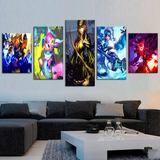 Mobile Legends 5 Piece HD Multi Panel Canvas Wall Art Frame - Original Frame