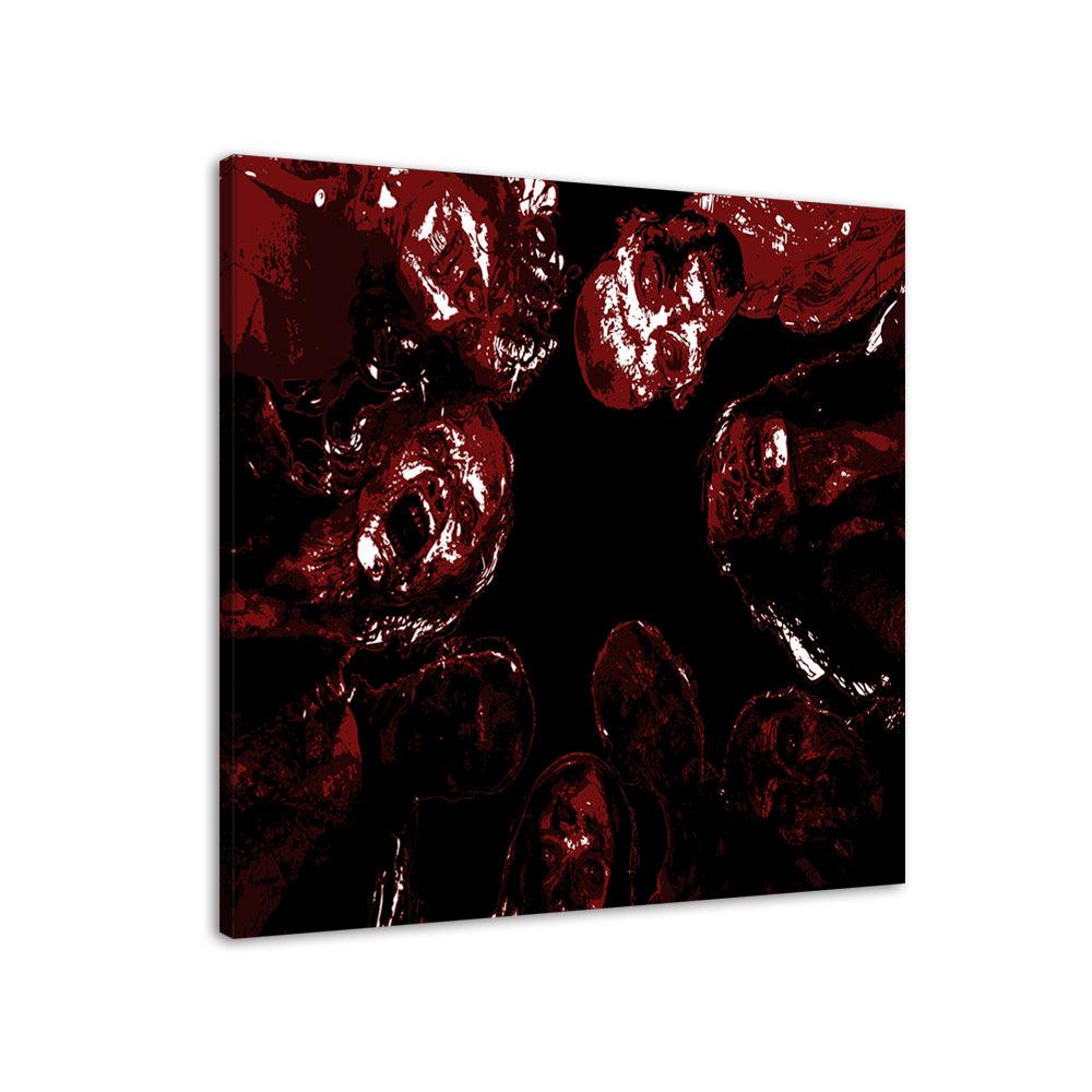 Red Zombies 1 Piece HD Multi Panel Canvas Wall Art Frame - Original Frame