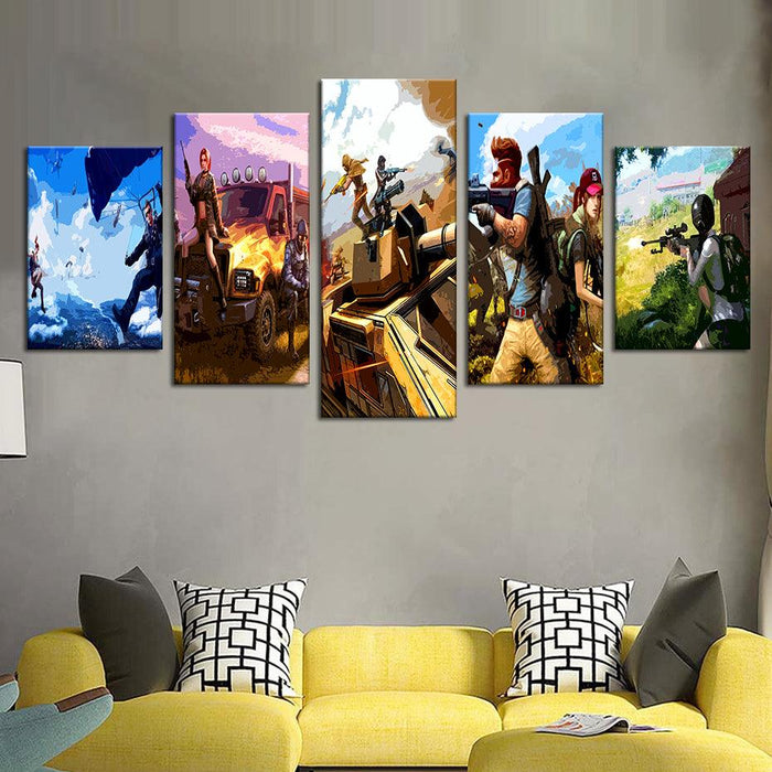 Rules Of Survival 5 Piece HD Multi Panel Canvas Wall Art Frame - Original Frame