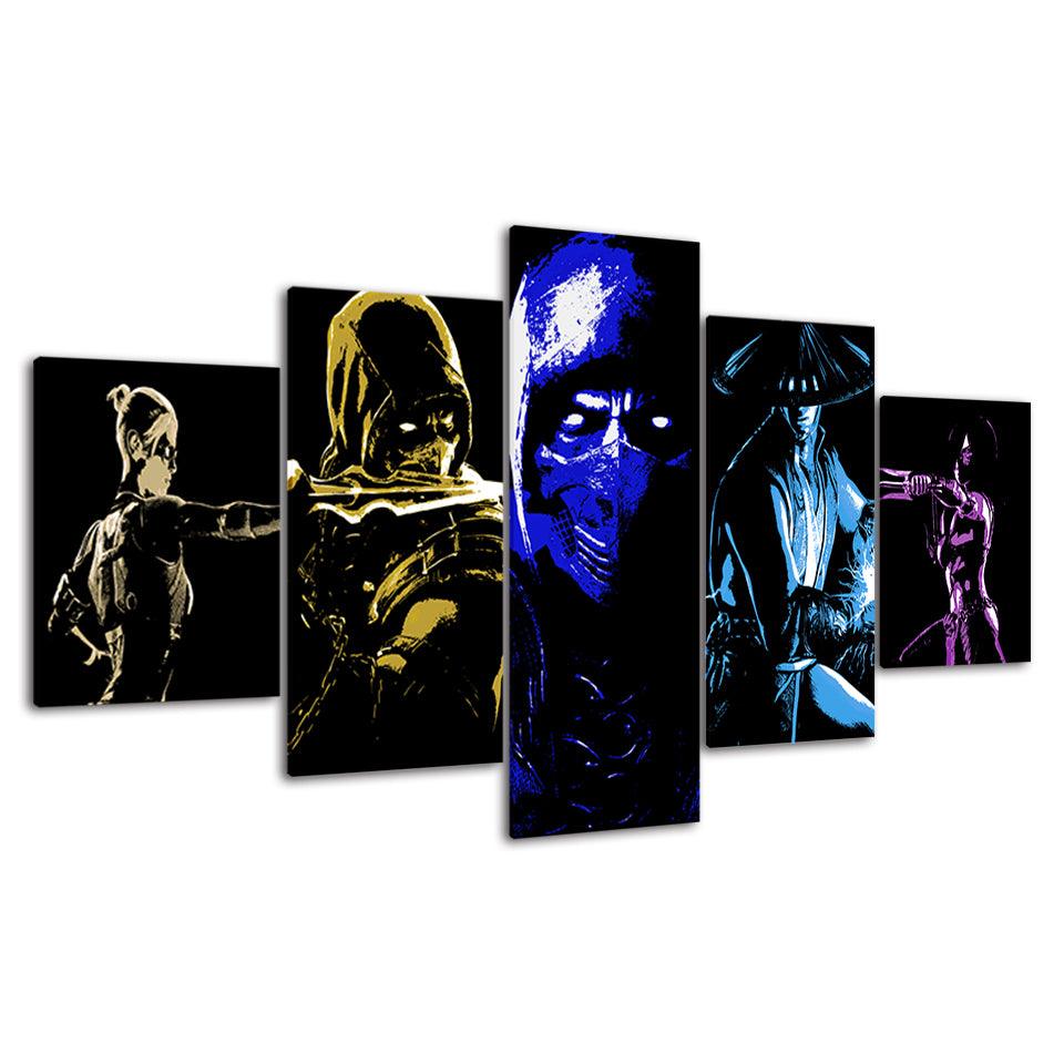 The Neon Team 5 Piece HD Multi Panel Canvas Wall Art Frame - Original Frame