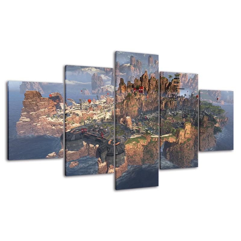 5 Piece Battlefield HD Multi Panel Home Decor Canvas - Original Frame