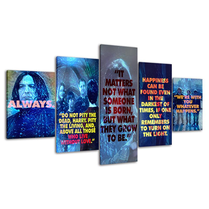 Harry Potter 5 Piece HD Multi Panel Canvas Wall Art Frame - Original Frame