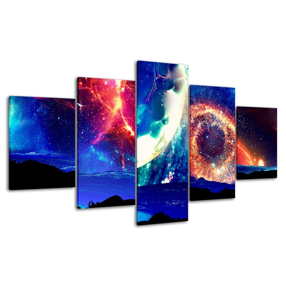 The Powerful Space 5 Piece HD Multi Panel Canvas Wall Art Frame - Original Frame