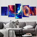 Galaxy Sky 5 Piece HD Multi Panel Canvas Wall Art Frame - Original Frame