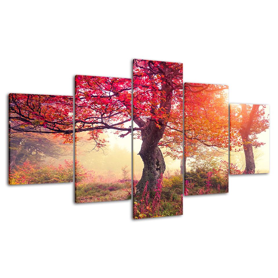 Precious Autumn Season HD Multi Panel Canvas Wall Art - Original Frame