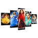 The Disney Live Action Princesses 5 Piece HD Multi Panel Canvas Wall Art Frame - Original Frame