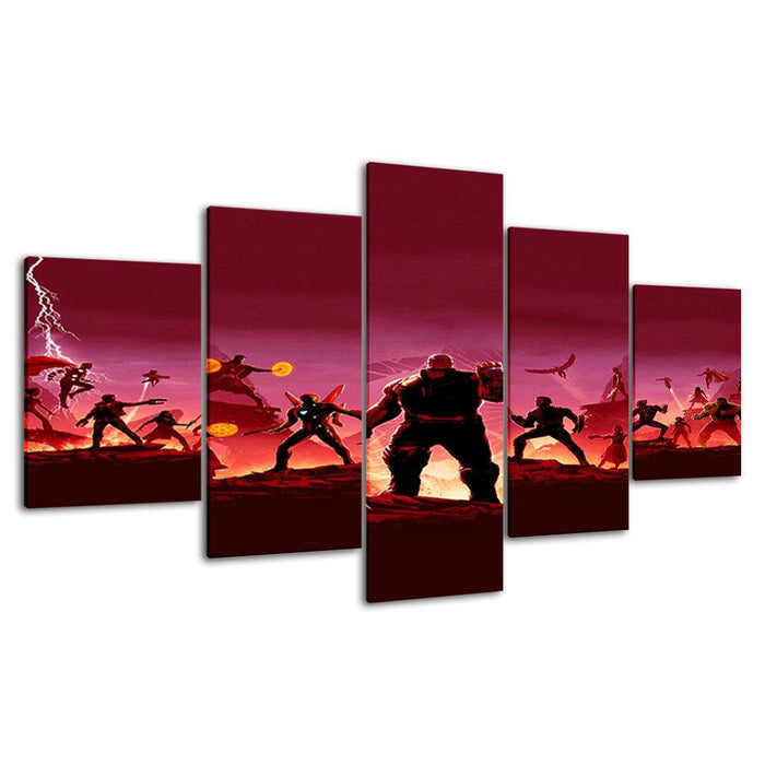 The Avengers Team 5 Piece HD Multi Panel Canvas Wall Art Frame - Original Frame