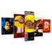 The Minions 5 Piece HD Multi Panel Canvas Wall Art Frame - Original Frame