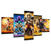 Anime 5 Piece HD Multi Panel Canvas Wall Art Frame - Original Frame