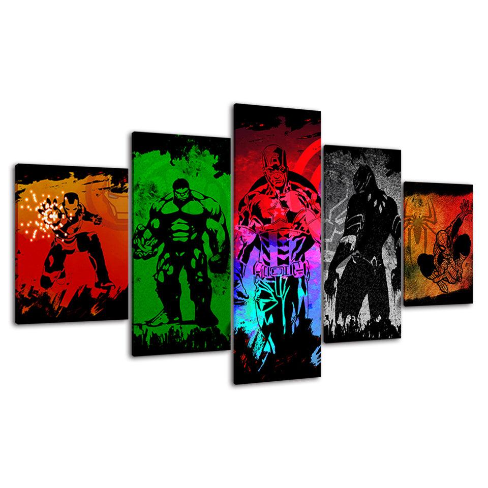 Superheroes HD Multi Panel Canvas Wall Art Frame - Original Frame