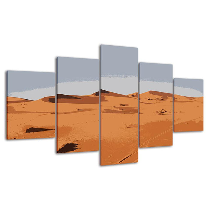 The Abstract Desert 5 Piece HD Multi Panel Canvas Wall Art Frame - Original Frame