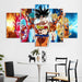 Epic Dragon Ball Z 5 Panel Canvas Art Frame - Original Frame