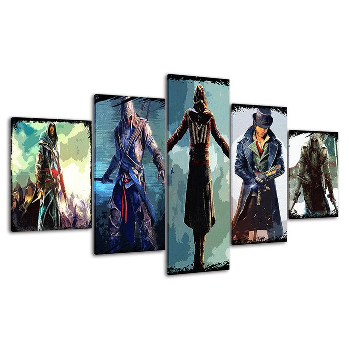 The Magical Punch Team 5 Piece HD Multi Panel Canvas Wall Art Frame - Original Frame