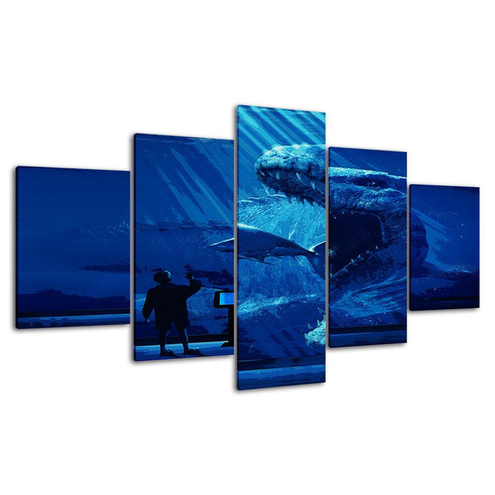 The Animal Of The Ocean 5 Piece HD Multi Panel Canvas Wall Art Frame - Original Frame