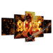 ACDC 5 Piece HD Multi Panel Canvas Wall Art Frame - Original Frame