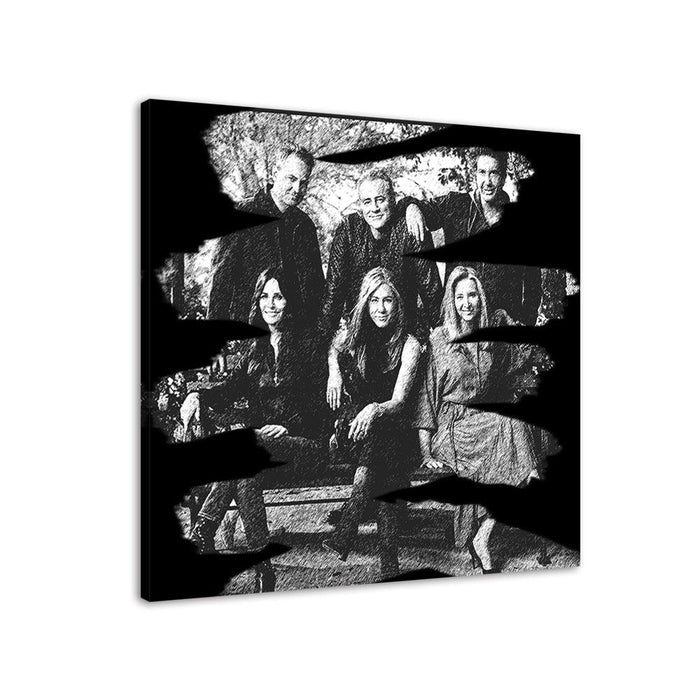 Friends Piece HD Multi Panel Canvas Wall Art Frame - Original Frame