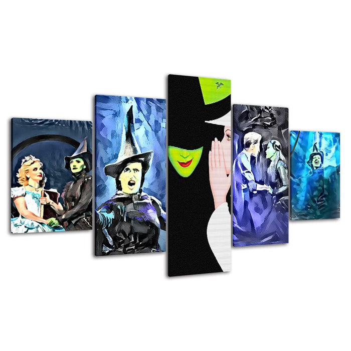 Wicked 5 Piece HD Multi Panel Canvas Wall Art Frame - Original Frame