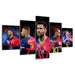 Paris Saint Germain Soccer 5 Piece HD Multi Panel Canvas Wall Art Frame - Original Frame