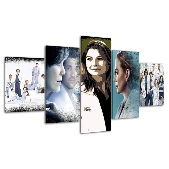 TV Series 5 Piece HD Multi Panel Canvas Wall Art - Original Frame