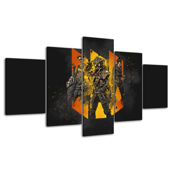 Apex Legends Black background 5 Piece HD Multi Panel Canvas - Original Frame