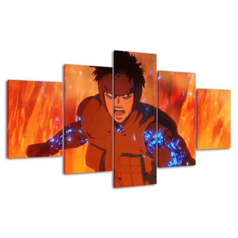 Fighting Super Hero 5 Piece HD Multi Panel Canvas Frames - Original Frame