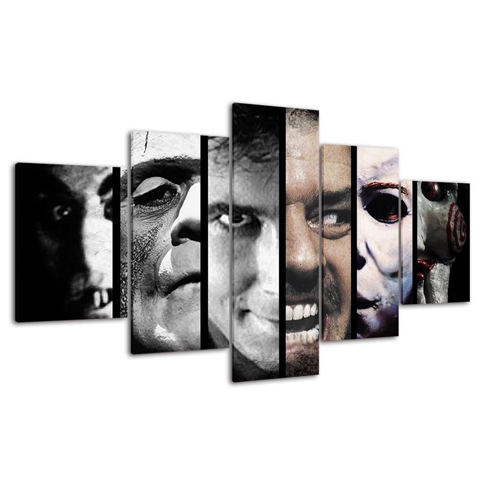 Horror Movies Characters HD Multi Panel Canvas Wall Art Frame - Original Frame