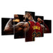 22 Lebron James 5 Piece HD Multi Panel Canvas Wall Art Frame - Original Frame