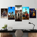 PUBG Game 5 Piece HD Multi Panel Canvas Wall Art - Original Frame