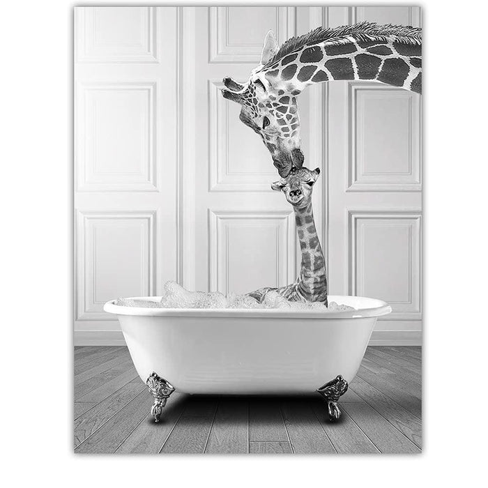 Animal Print 4-Piece Home Decor Poster - Original Frame