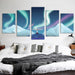 Aurora Lighthouse 5 Piece HD Multi Panel Canvas Wall Art Frame - Original Frame