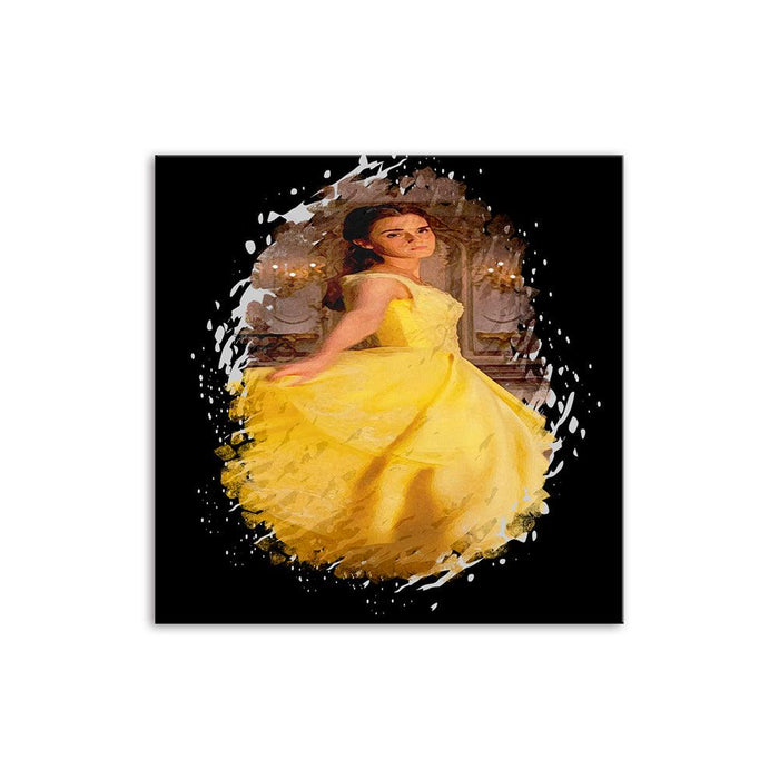 The Beauty And The Beast Yellow Dress 1 Piece HD Multi Panel Canvas Wall Art Frame - Original Frame