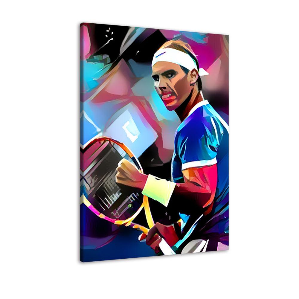Abstract Tennis Player 1 Piece HD Multi Panel Canvas Wall Art Frame - Original Frame