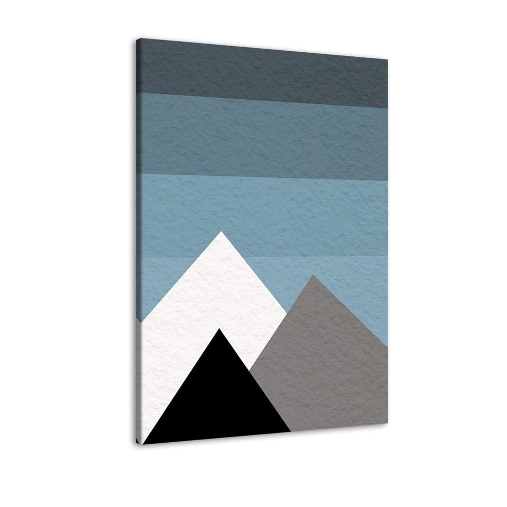 The Blue Abstract Mountains 1 Piece HD Multi Panel Canvas Wall Art Frame - Original Frame
