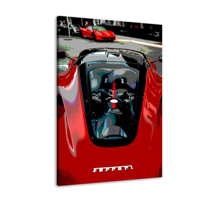 The Red Fancy Car 1 Piece HD Multi Panel Canvas Wall Art Frame - Original Frame