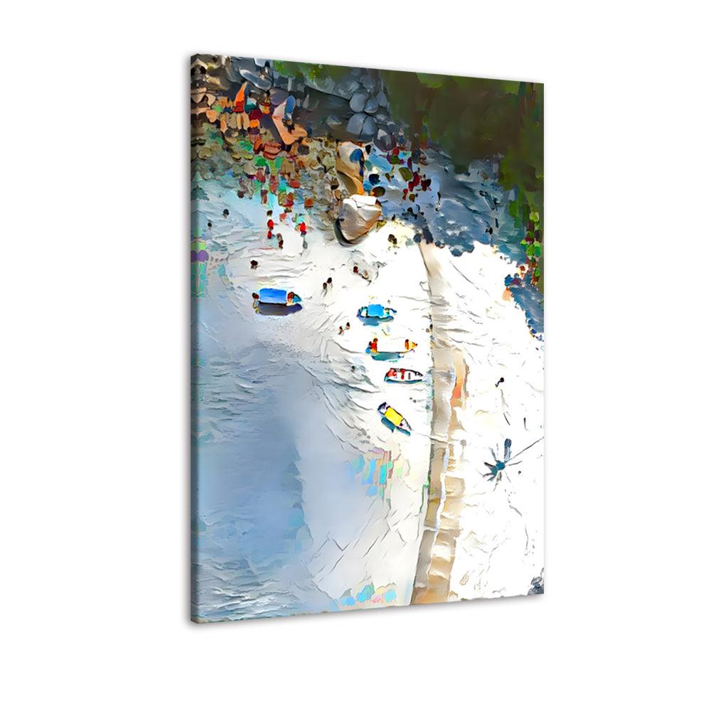 The Minimalist Abstract Beach 1 Piece HD Multi Panel Canvas Wall Art Frame - Original Frame