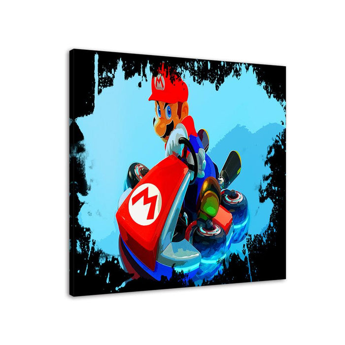 Mario Cars 1 Piece HD Multi Panel Canvas Wall Art Frame