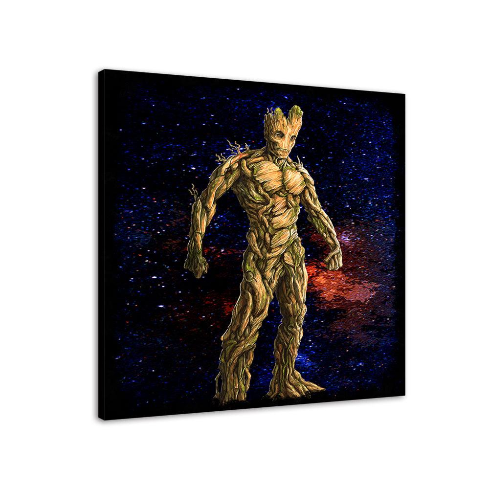 Space Groot Cartoon 1 Piece HD Multi Panel Canvas Wall Art Frame - Original Frame