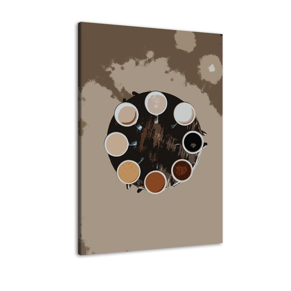 The Abstract Coffee Team 1 Piece HD Multi Panel Canvas Wall Art Frame - Original Frame