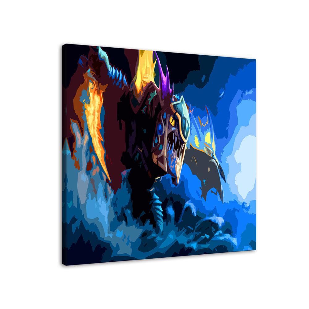 The Fire Sea Monster 1 Piece HD Multi Panel Canvas Wall Art Frame - Original Frame