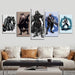 Overwatch Game 5 Piece HD Multi Panel Canvas Wall Art Frame - Original Frame